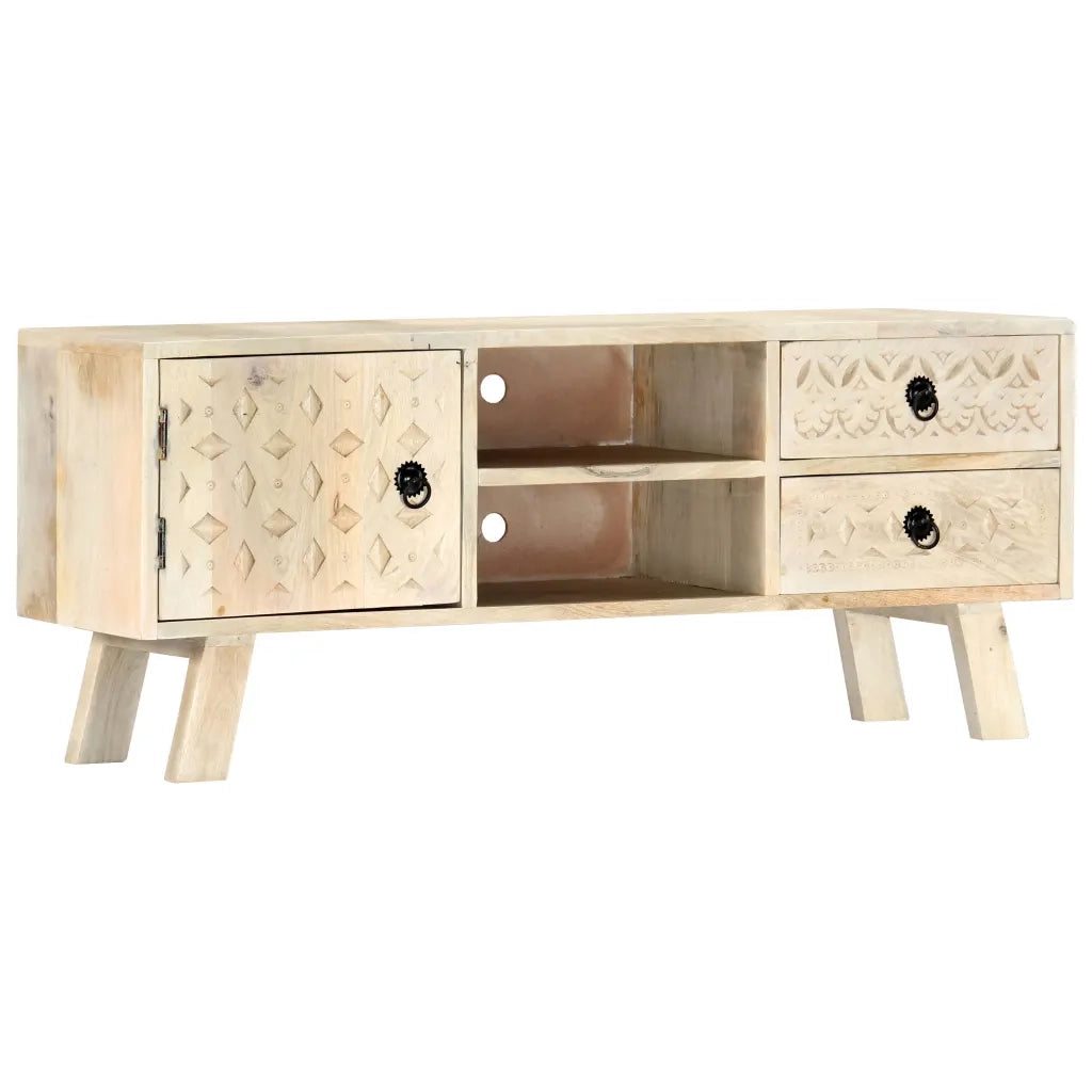 Mobile Porta TV 110x30x44 cm in Legno Massello di Mango 282869