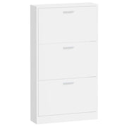 Scarpiera mobile contenitore per scarpe mobile per ingresso/corridoio/soggiorno finitura lucida 59 x 17 x 108 cm legno ingegnerizzato bianco 02_0021305