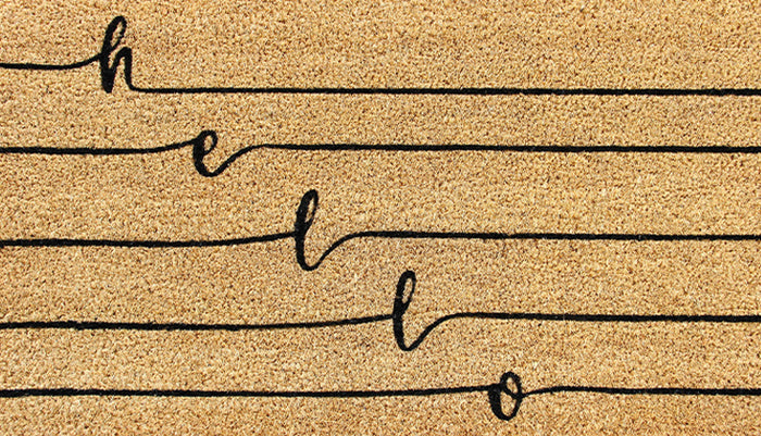 ZERBINO IN COCCO RETTANGOLARE cm. 70x40, fantasie assortite