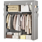 Trade Shop - Armadio Portatile In Tela Organizer Pieghevole Con Mensole 2 Binari Per Appendere Vestiti -