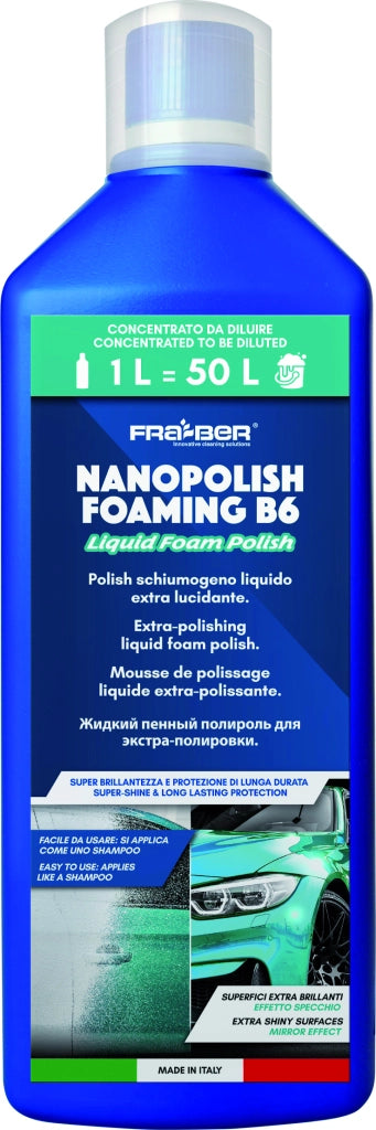 Fra-ber POLISH SCHIUMOGENO LIQUIDO EXTRA-LUCIDANTE ''NANOPOLISH FOAMING B6'' Lt. 1