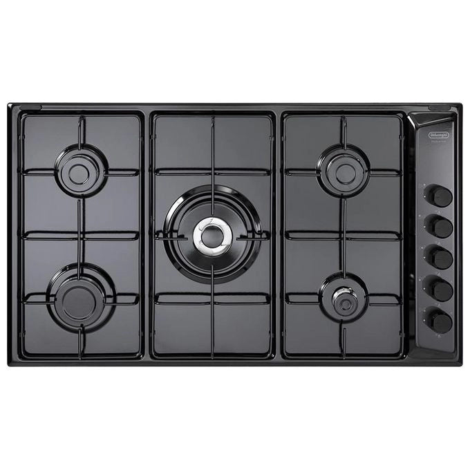 De’Longhi FLN 59 DD piano cottura Nero Da incasso 86 cm Gas 5 Fornello(i)