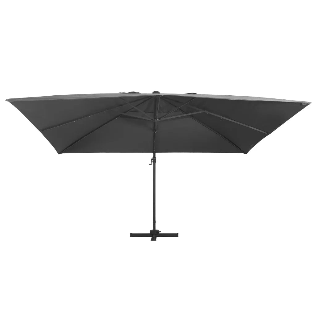 Ombrellone a Sbalzo LED Palo in Alluminio 400x300 cm Antracite cod mxl 14046