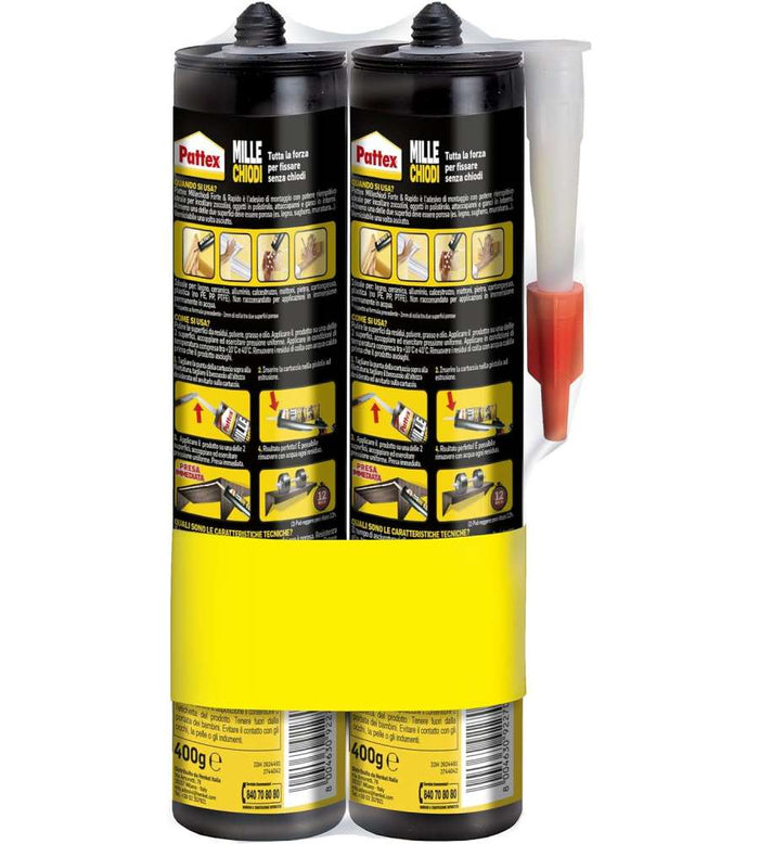 PATTEX MILLECHIODI FORTE E RAPIDO - GR 400- 2 pezzi