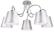 Lampadario Candellux LUK 35-70753 5xE14 cromo tessuto