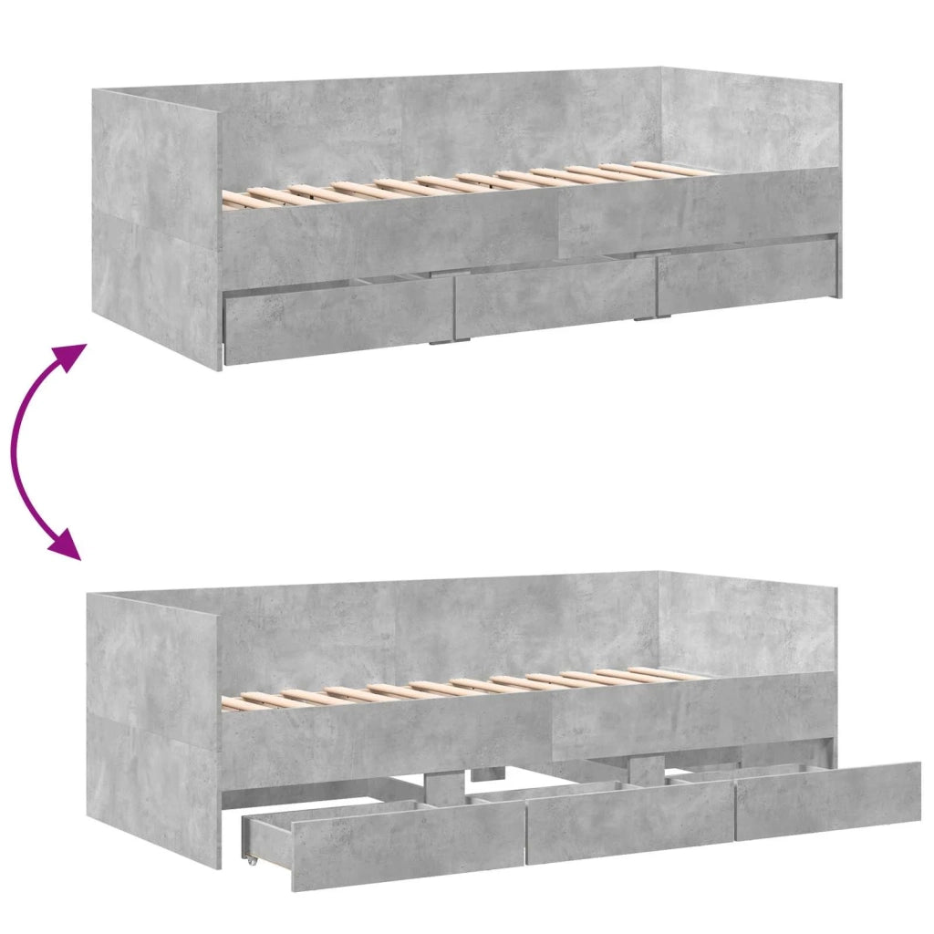 Telaio del letto con storage Grigio Cemento 80 x 200 cm 3429634