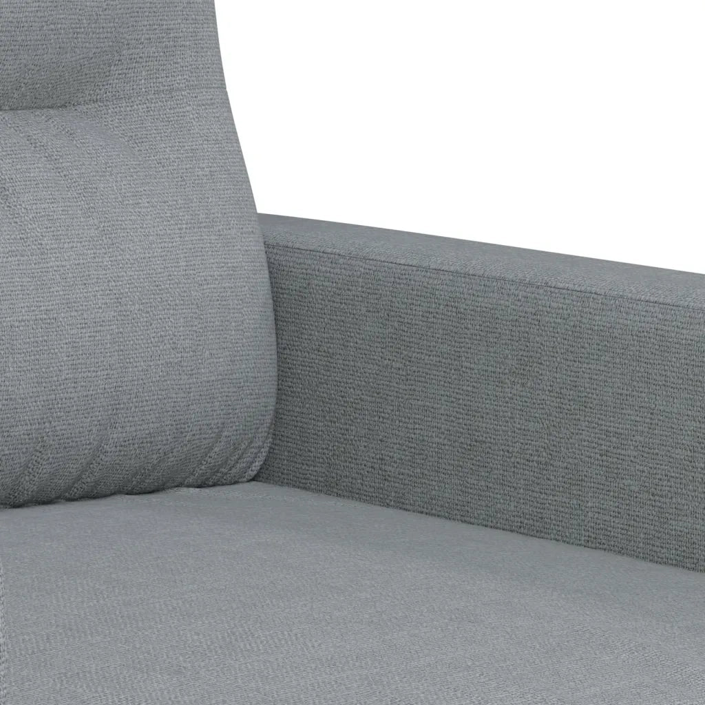 Set Divani 3 pz con Cuscini Grigio Chiaro in Tessuto 3201592