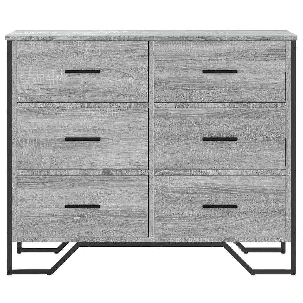 Cassettiera Grigio Sonoma 91x35,5x74,5 cm in Truciolato