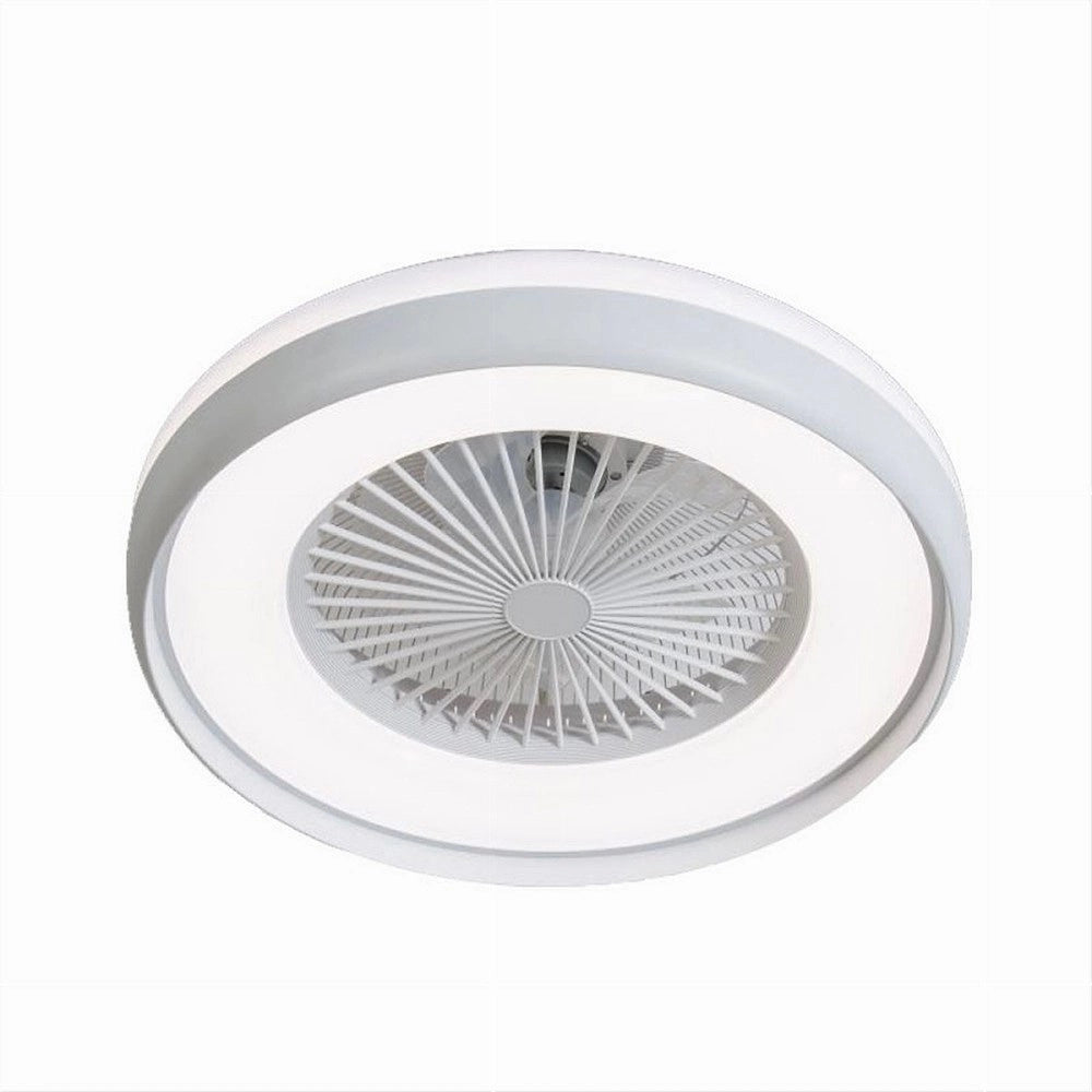 Trade Shop - Plafoniera Led 62 W Ventilatore Dimmerabile Telecomando 3 Colorazioni Luce 60006 -