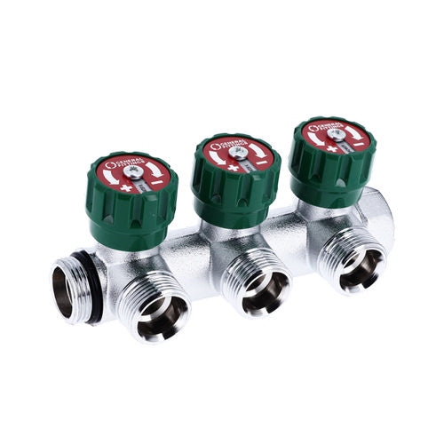 COLLETTORE 90° FASATO CON VITONI E DISCHETTO EK EUROCONO- 3/4 3 vie 3/4 EK- GF- pezzi 1