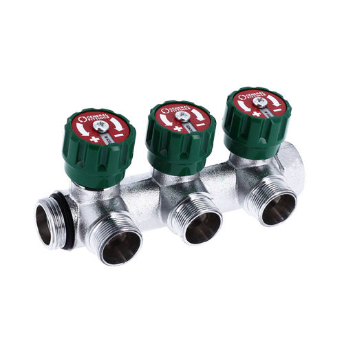 COLLETTORE 90° FASATO CON VITONE E DISCHETTO 24X19- 1 3 vie 24x19- GF- pezzi 1