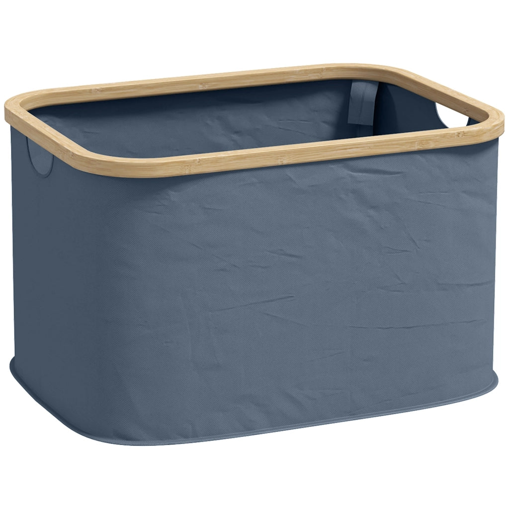 Cestino Portabiancheria Pieghevole 36 L con Manici ¨C Zephmum ¨C Grigio 44.3x33.3x26.5 cm