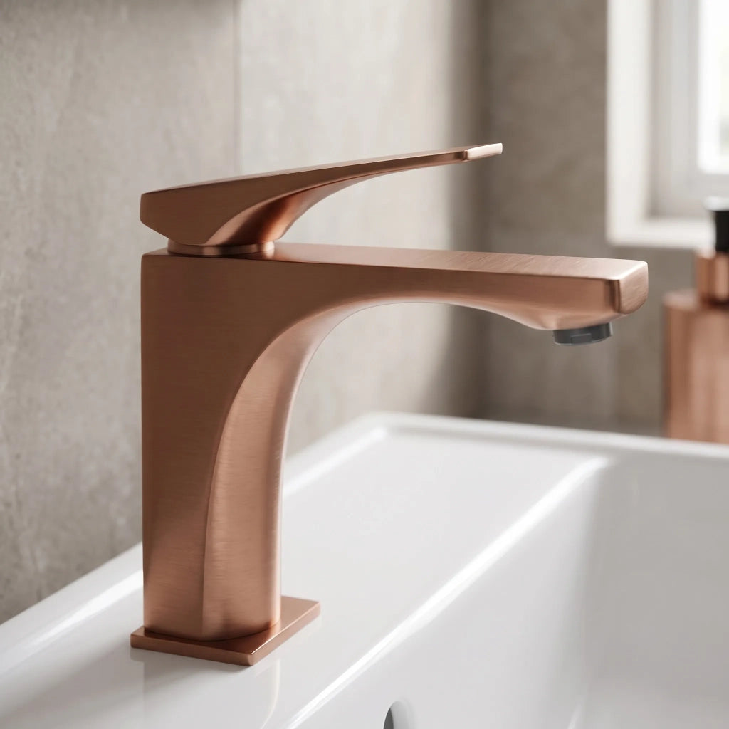 Rubinetto Da Lavabo Premium Rea Joe Brush Copper Low