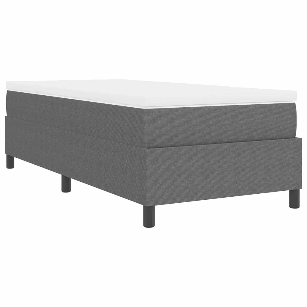 Letto a molle Grigio chiaro e bianco 100 x 200 cm 3337447