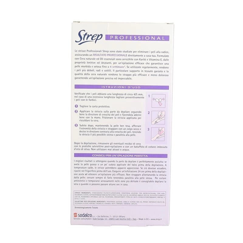STREP STRISCE DEPILATORIE CORPO 12PZ PROFESSIONALI