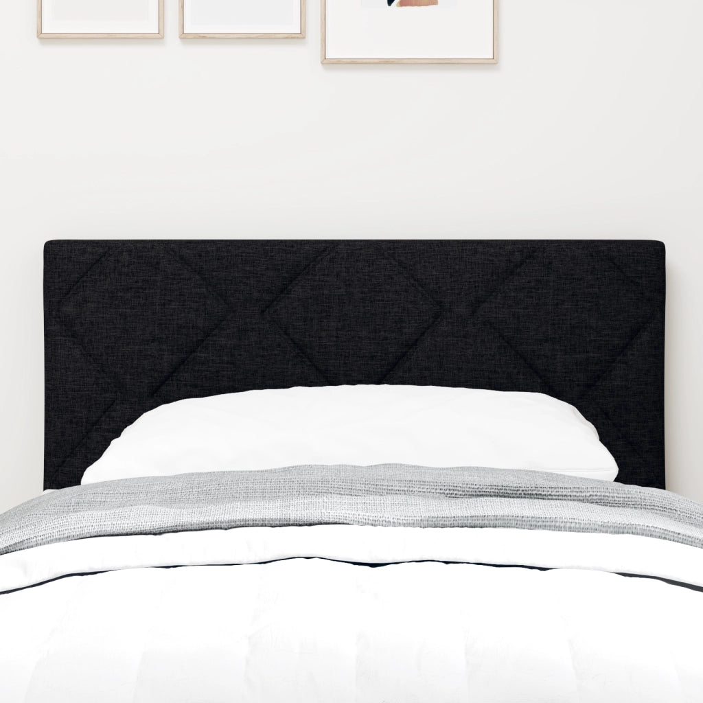 Testiera  Design a Blocchi Diamante Nera 80 cm Tessuto