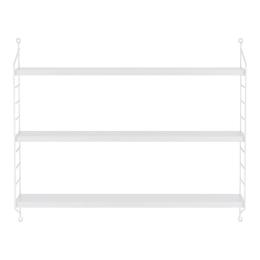 Set di 4 mensole modulari a 3 ripiani 50 x 60 x 15 cm bianco 03_0007110