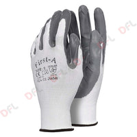 GUANTI IN POLIESTERE/NITRILE Tg. 11 (XXL)- 12 coppia  - Senza Marca