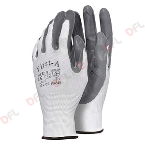 GUANTI IN POLIESTERE/NITRILE Tg. 11 (XXL)- 12 coppia  - Senza Marca