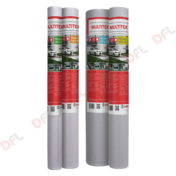 TESSUTO NON TESSUTO PER DRENAGGI 'MULTITEX' mt 2 x 25  - EDILFLOOR
