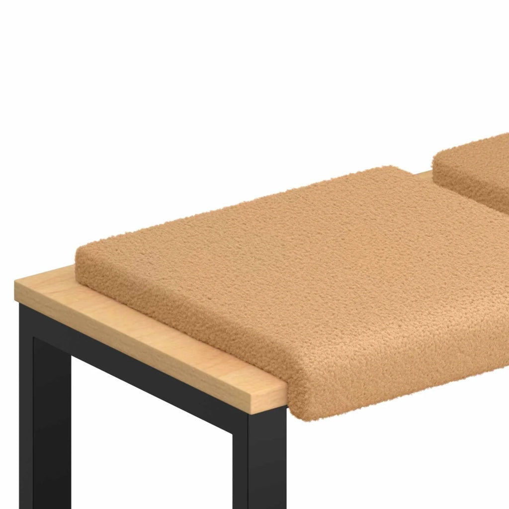 Cuscino per panchina 2 pcs Tessuto Sherpa Beige 42043077