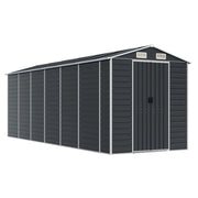 Casetta da giardino cabina ripostiglio casetta da esterno robusta casetta per attrezzi 191 x 555 x 198 cm acciaio zincato antracite 02_0022188