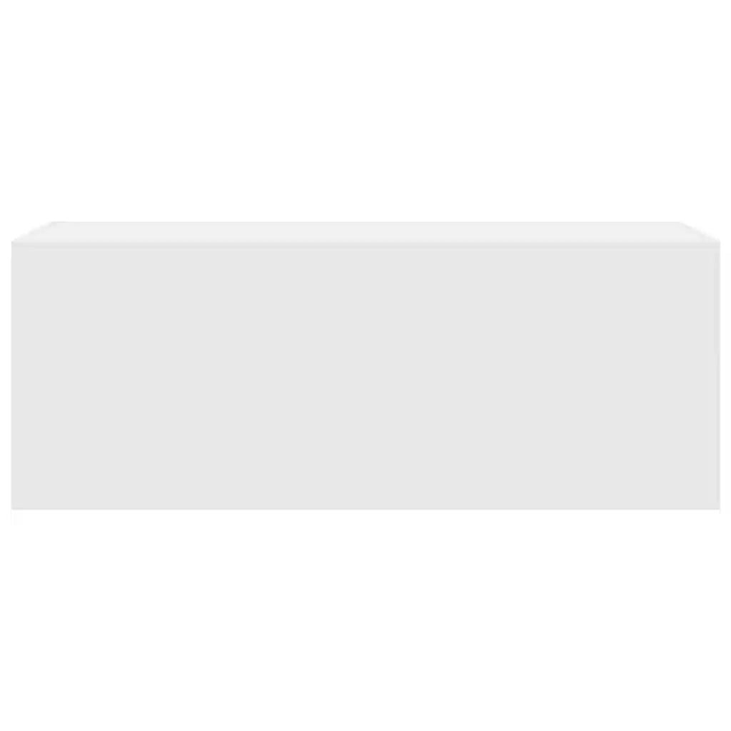 Mobile da Bagno a Parete Bianco 80x25x30cm in Legno Multistrato 860076