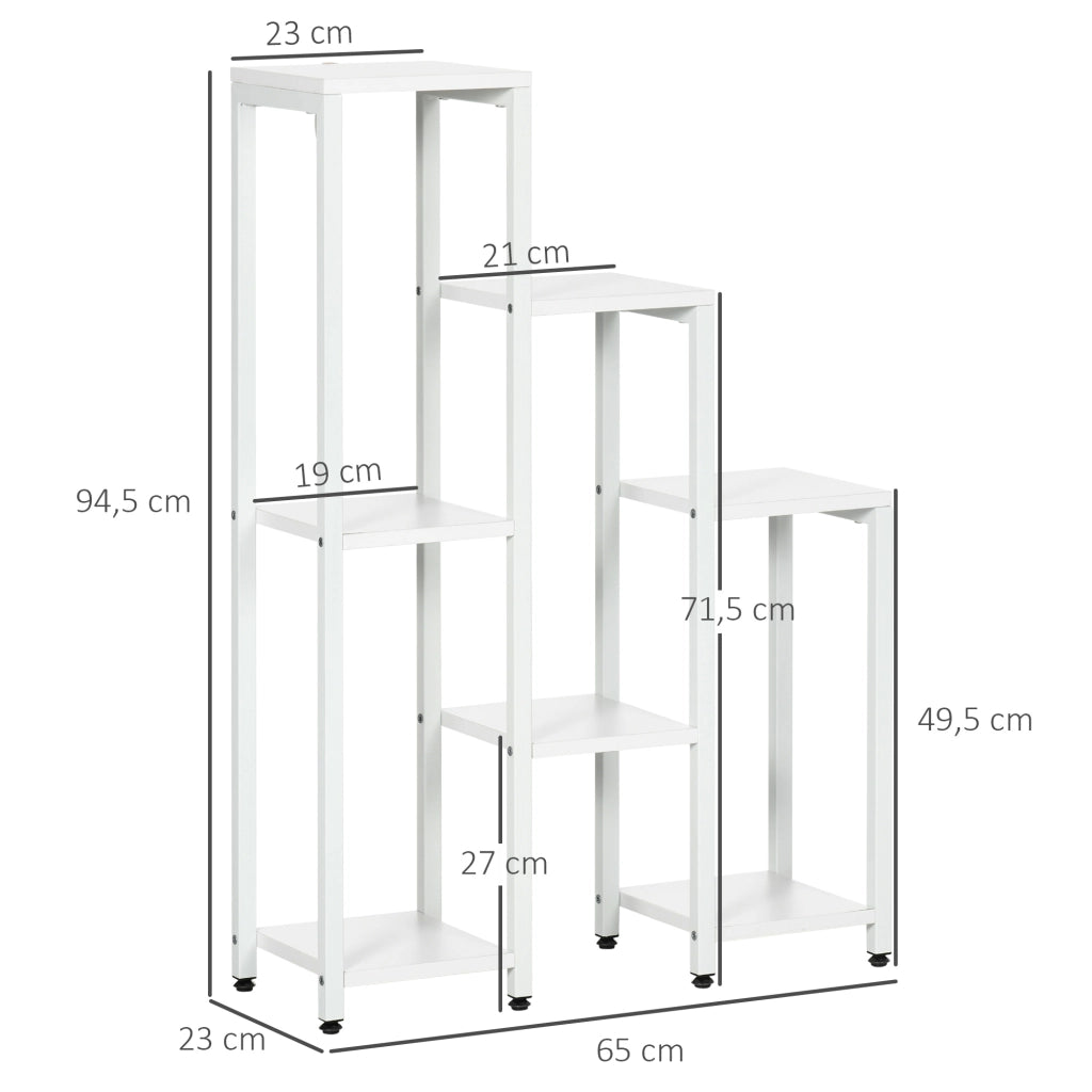 Portafiori per interno ed esterno ¨C zephmum ¨C bianco, acciaio, 65x23x94,5cm