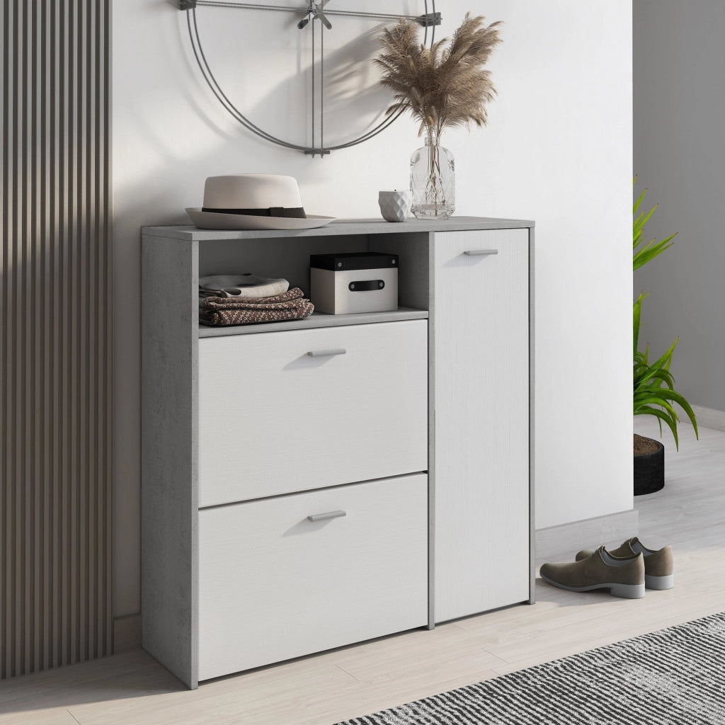 Scultore, Mobile da Ingresso 04-mag Paia, 91.5x26.6x94h cm Grigio Cemento
