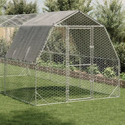 vidaXL Recinto per Polli con Tetto 2,5x6x2,25 m in Acciaio Zincato