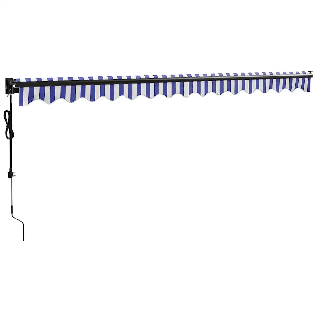 Tenda Sole Automatica Retrattile Blu e Bianca 4x3 m
