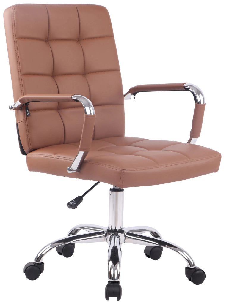 Sedia da ufficio Deli PRO in similpelle marrone chiaro