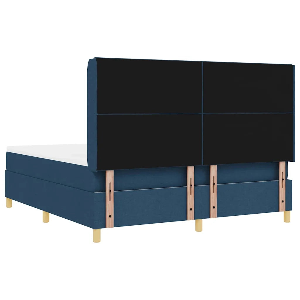 Letto a molle con testiera Blu 180 x 200 cm Tessuto 3341916