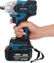 Slagmoersleutel con LED e 2 batterie - 380 N·m - Blauw