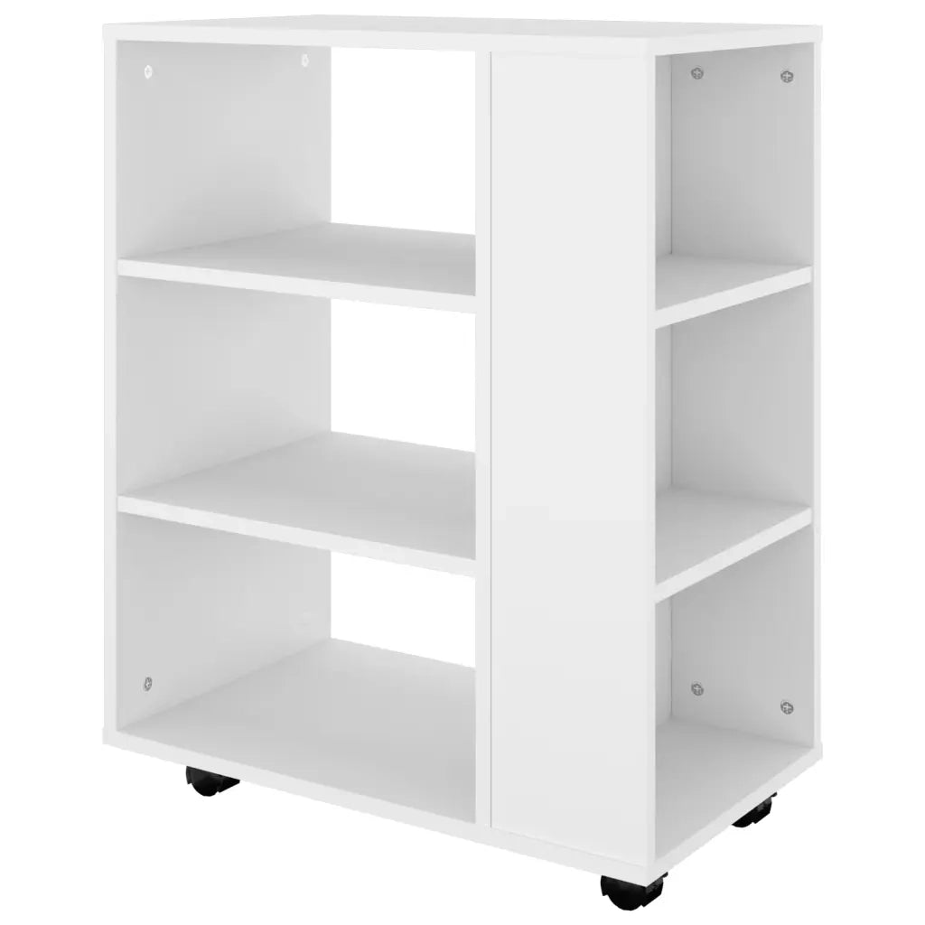 Mobiletto con Rotelle Bianco 60x35x75cm in Legno Ingegnerizzato 808449