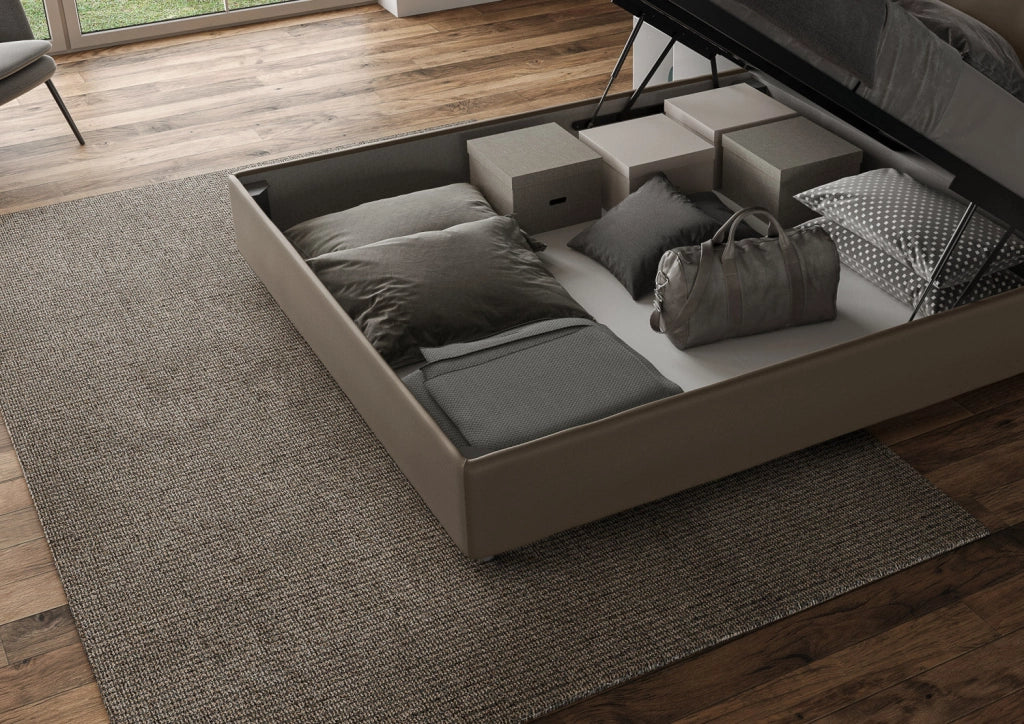 Letto Matrimoniale Extra Large 200x210 cm Senza Rete Sunny Cappuccino