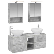 Set di mobili per il bagno 5 pcs Grigio Cemento 3406962