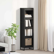 Armadio per Libri Rovere Nero 40 x 30 x 155 cm 886372