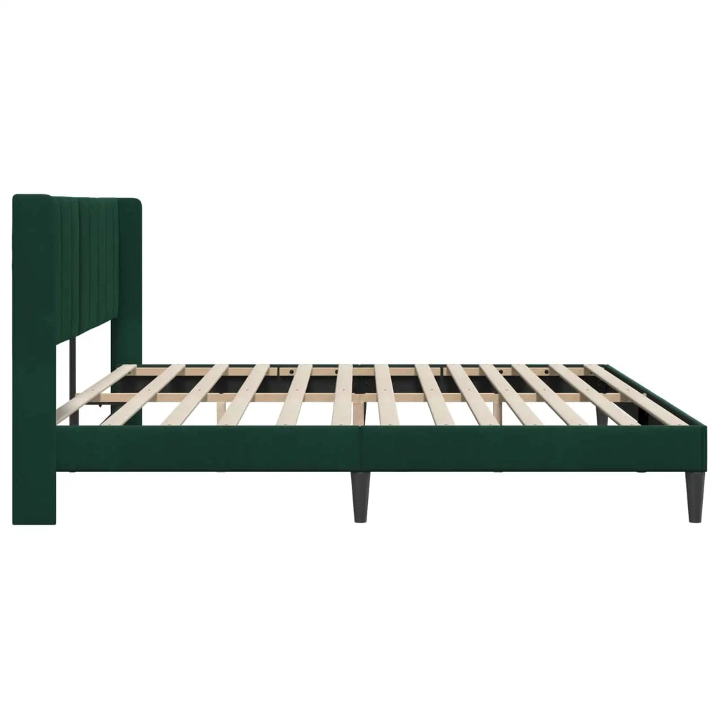 Struttura del letto Verde Scuro 200 x 200 cm Velluto