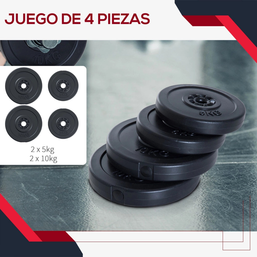 Dischi Pesi 2x5kg 2x10kg ¨C zephmum ¨C Nero ?25mm