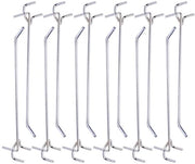 Pegboard con Hanger L-Formato - 40 Pezzi - Resistente - Hanger per Abbigliamento/Chiavi - Per Garage/Cucina - 20 cm - Appoggio Oggetti
