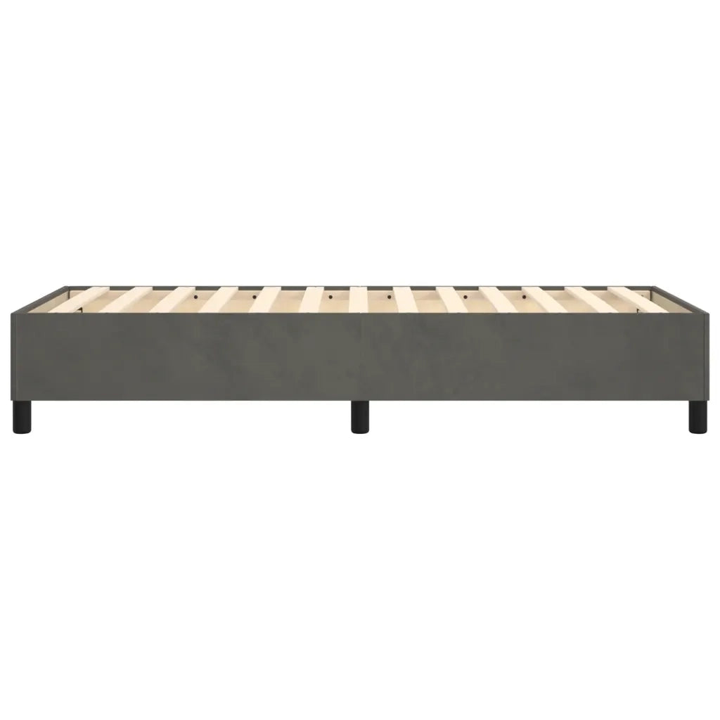 Giroletto senza Materasso Grigio Scuro 80x200 cm Velluto