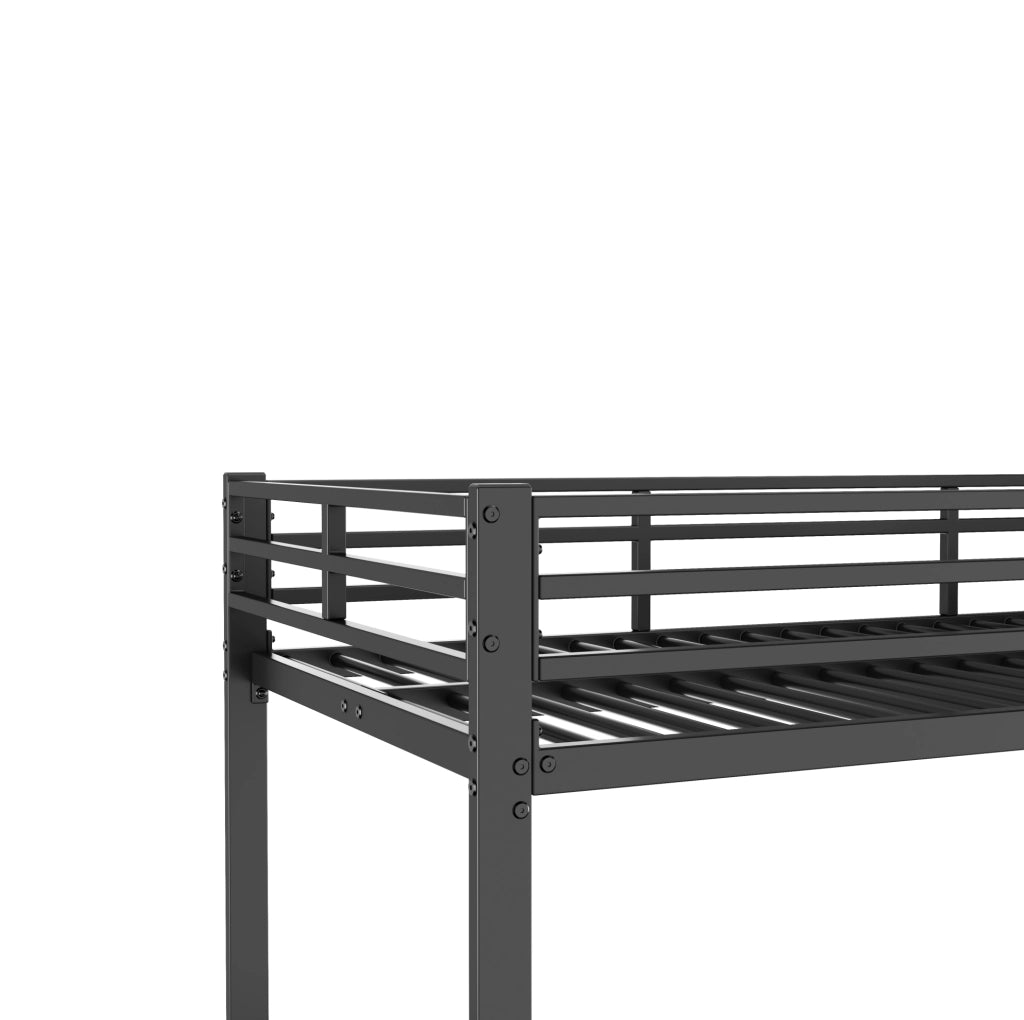 Letto a castello in metallo 90x200 cm; nero
