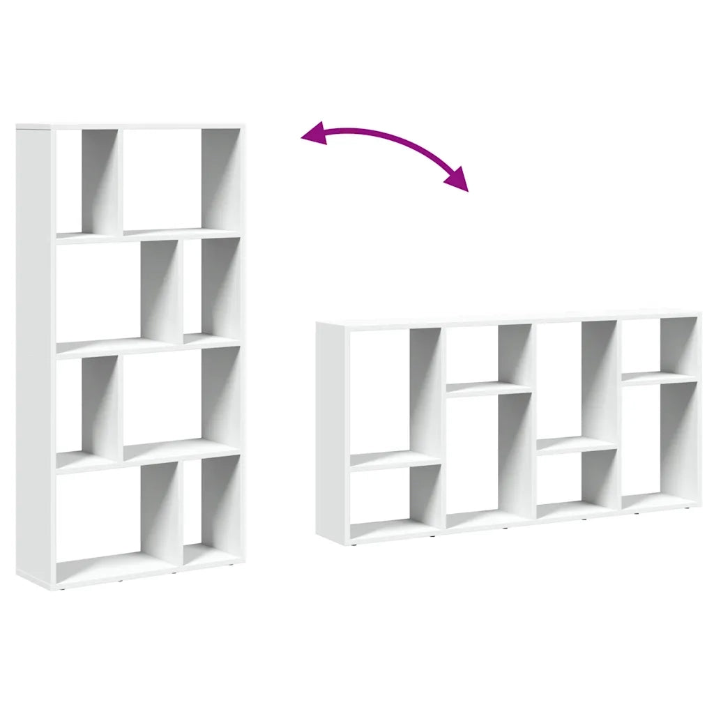 Libreria Bianca 60x20x120,5 cm in Legno Massello 858147