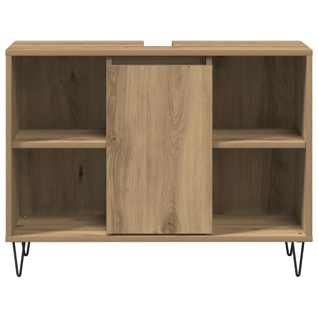 Mobile da Bagno con porta Rovere artigianale 80 x 33 x 60 cm 873896