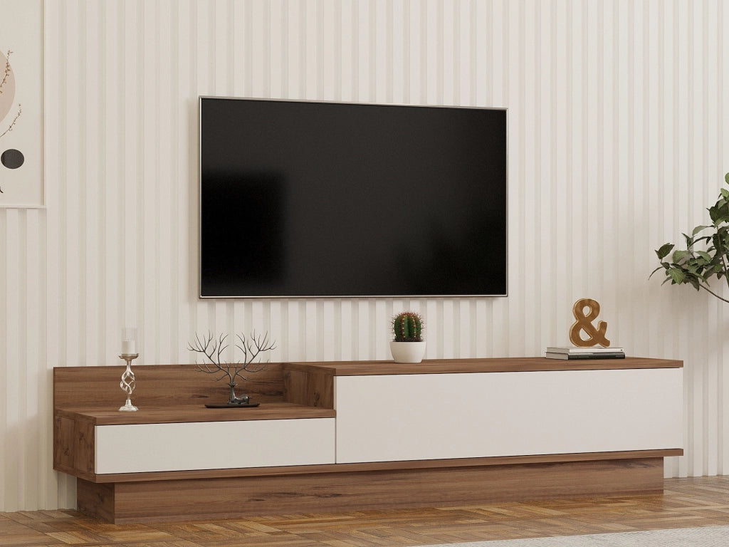 Persico, Mobile Porta tv 2 Ante, 160x35x35h cm Bianco