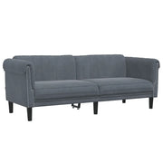 Divano | Divano da soggiorno | Sofa a 3 Posti Grigio Scuro in Velluto