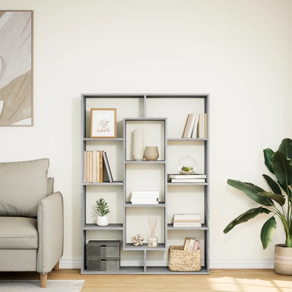 Libreria Grigio Sonoma 102x29x143 cm in Legno Multistrato 3310303