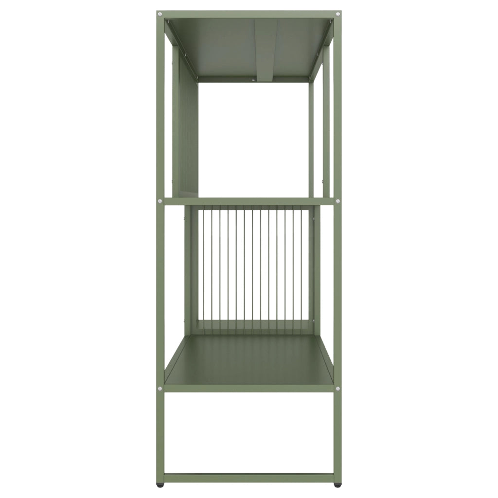 Scaffale in metallo verde kaki EMILIA