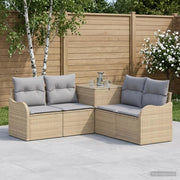 Set di divani 5 pz Beige e Grigio Chiaro 3447765
